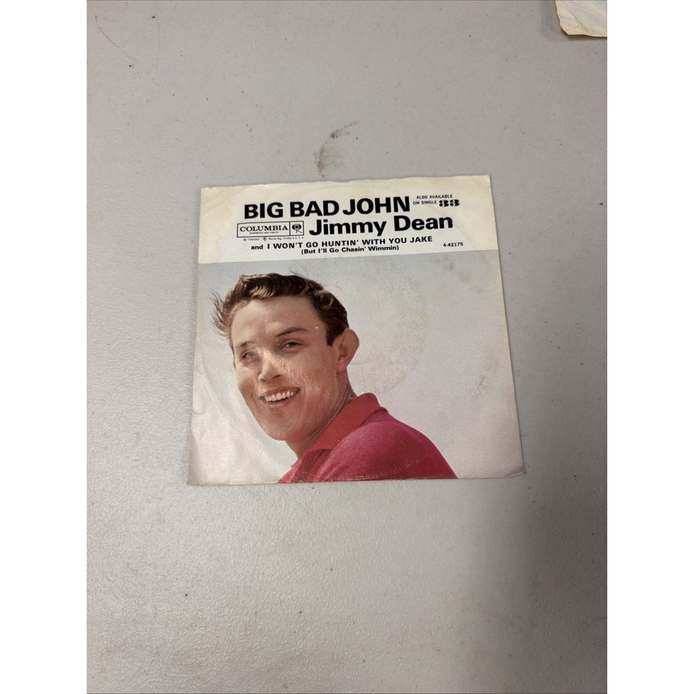 Jimmy Dean BIG BAD JOHN (POP 45/PS) #42175 PLAYs